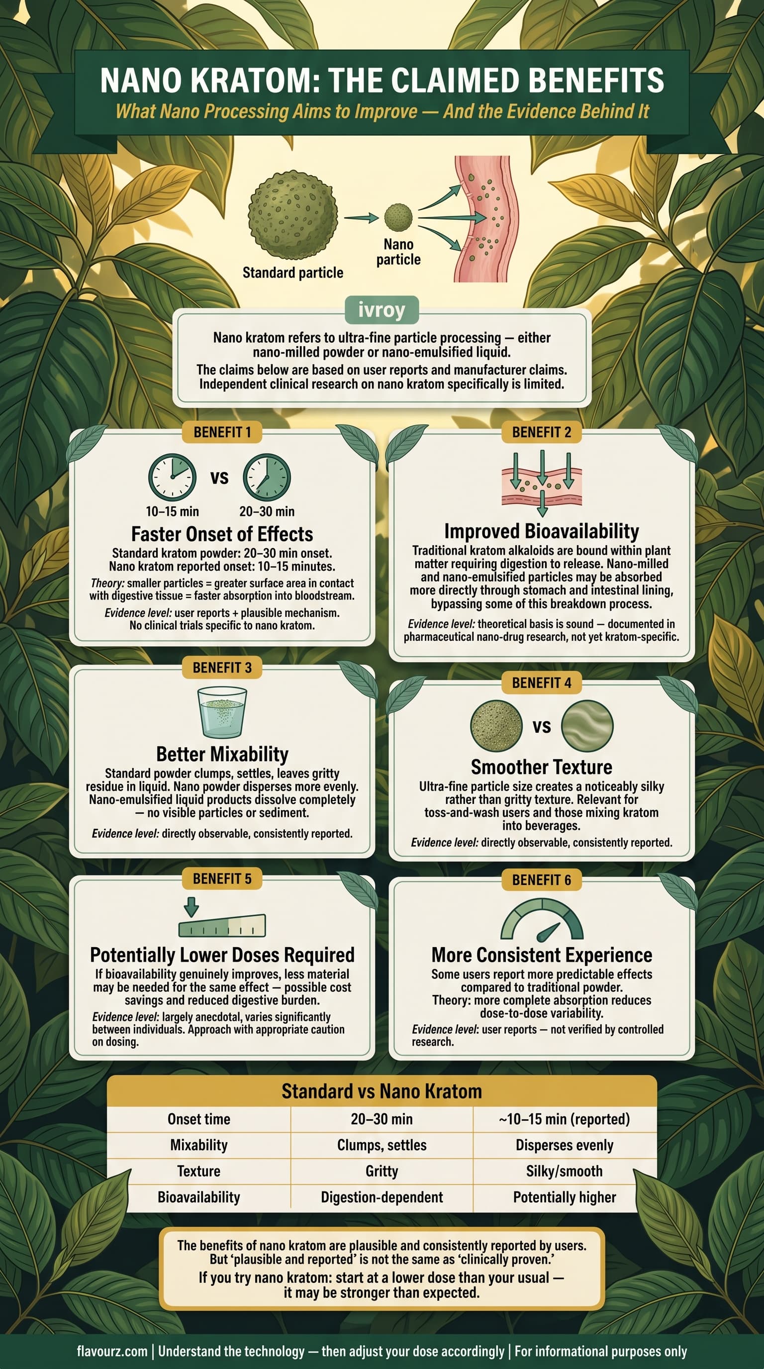 infographic for Benefits of Nano Kratom